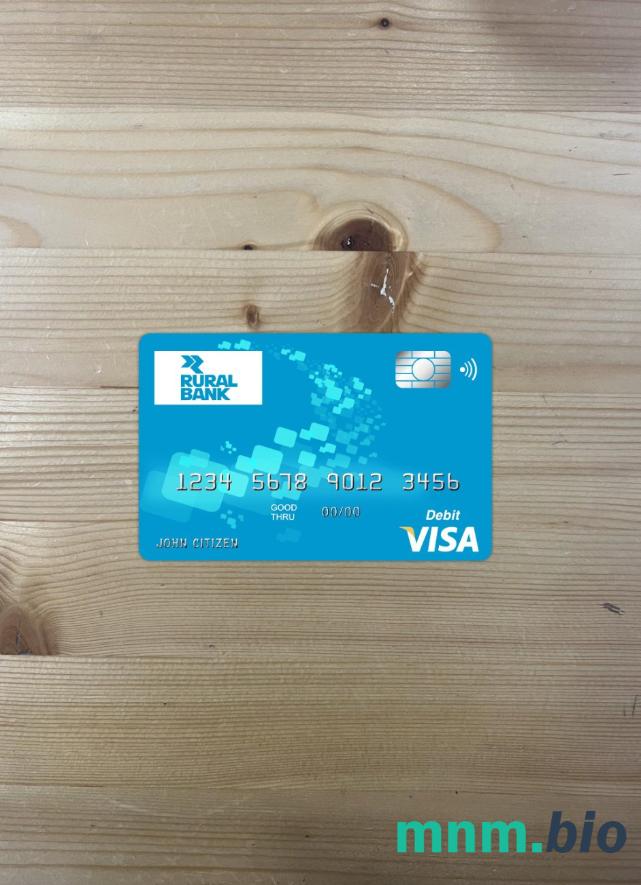 Australia Rural bank wygląd zdjęcia karty wizowej skan PSD + zdjęcie